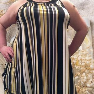 Torrid Yellow Stripe Tunic Top